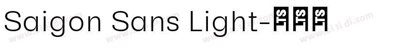 Saigon Sans Light字体转换